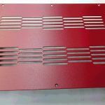 2018年2月金属焼付塗装実績 アンプ部品 カバー 塗装後