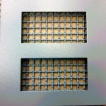 2018年3月金属焼付塗装実績 操作デスク部品－パネルメーター取付 塗装後